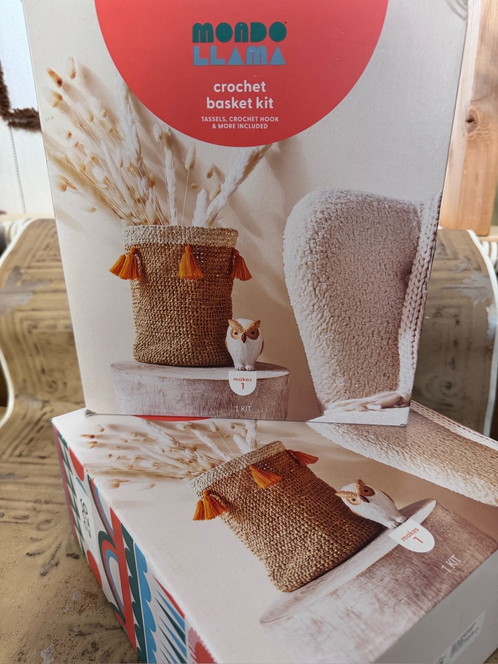 Set of 2- Mondo Llama Crochet Basket Kits